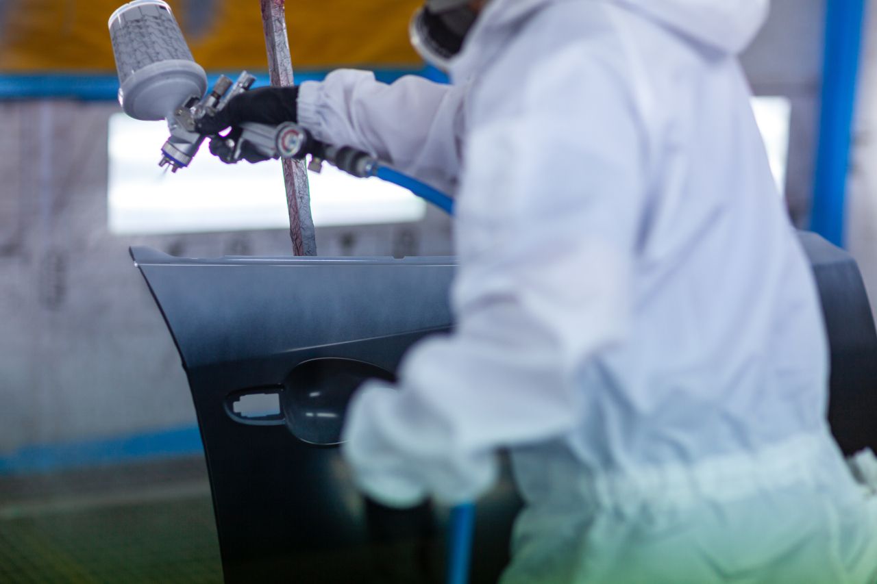 自動車塗装の様子